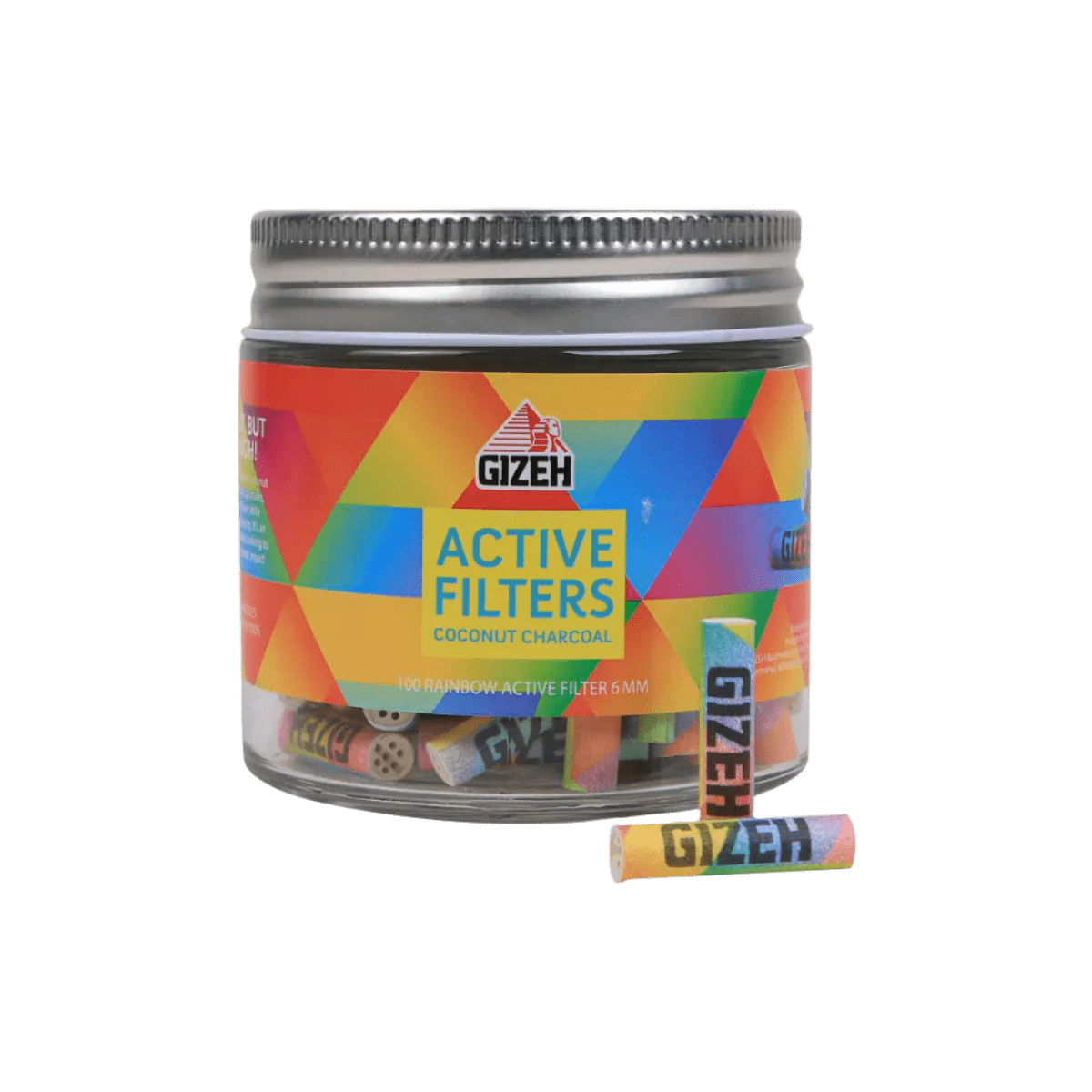 Gizeh 6mm Active Carbon Filter 100 pcs. Jar - Terp Temptation - ACESSOIRES - GIZEH