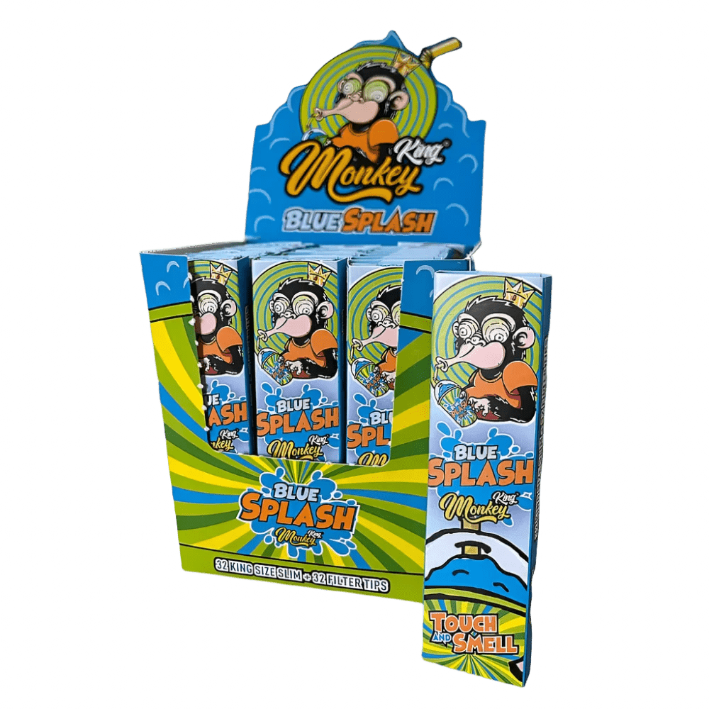 Monkey King Blue Splash Smell Rolling Papers - Terp Temptation - ACESSOIRES - MONKEY KING