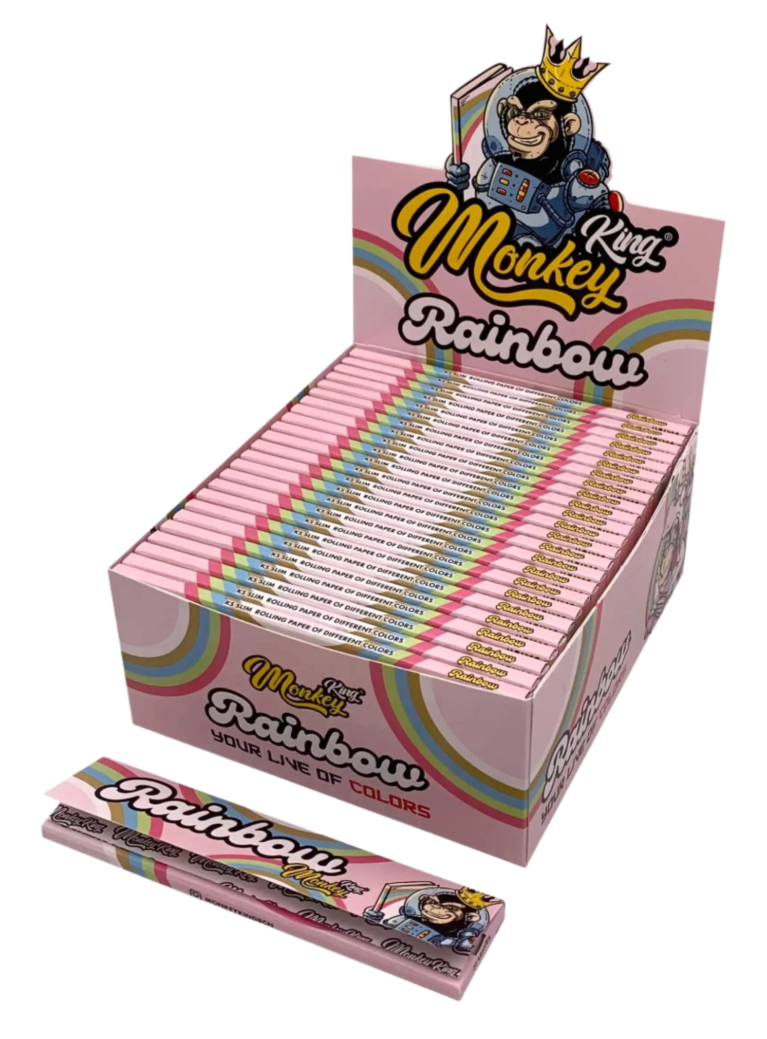 Monkey King Rainbow Smell Rolling Papers - Terp Temptation - ACESSOIRES - MONKEY KING